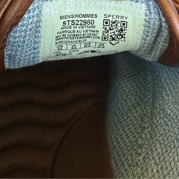 Sperry Men's Striper Plushwave CVO Sneaker, Dark Tan, Men’s, Size 9.5 - Picture 8 of 8